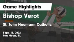 Bishop Verot  vs St. John Neumann Catholic  Game Highlights - Sept. 15, 2022