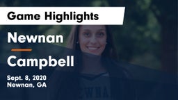 Newnan  vs Campbell  Game Highlights - Sept. 8, 2020
