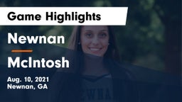 Newnan  vs McIntosh  Game Highlights - Aug. 10, 2021