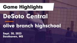 DeSoto Central  vs olive branch highschool Game Highlights - Sept. 30, 2023