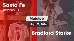 Matchup: Santa Fe  vs. Bradford  Starke 2016
