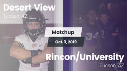Matchup: Desert View High vs. Rincon/University  2019