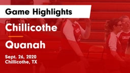 Chillicothe  vs Quanah  Game Highlights - Sept. 26, 2020