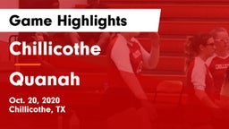 Chillicothe  vs Quanah  Game Highlights - Oct. 20, 2020