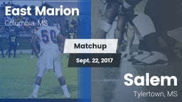 Matchup: East Marion High vs. Salem  2017