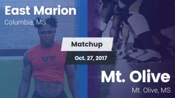 Matchup: East Marion High vs. Mt. Olive  2017