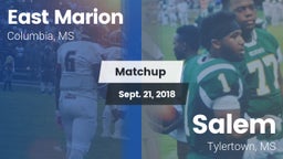 Matchup: East Marion High vs. Salem  2018