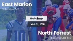 Matchup: East Marion High vs. North Forrest  2018