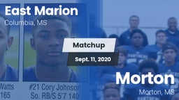 Matchup: East Marion High vs. Morton  2020