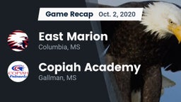 Recap: East Marion  vs. Copiah Academy  2020