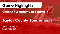 Christian Academy of Louisville vs Taylor County Tournament Game Highlights - Sept. 10, 2021