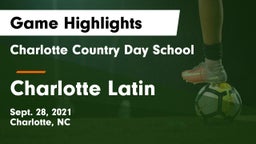 Charlotte Country Day School vs Charlotte Latin  Game Highlights - Sept. 28, 2021