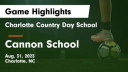 Charlotte Country Day School vs Cannon School Game Highlights - Aug. 31, 2023