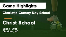 Charlotte Country Day School vs Christ School Game Highlights - Sept. 5, 2023