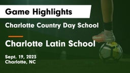 Charlotte Country Day School vs Charlotte Latin School Game Highlights - Sept. 19, 2023