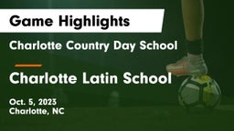 Charlotte Country Day School vs Charlotte Latin School Game Highlights - Oct. 5, 2023