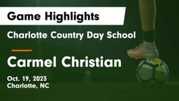 Charlotte Country Day School vs Carmel Christian Game Highlights - Oct. 19, 2023