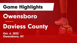 Owensboro  vs Daviess County  Game Highlights - Oct. 6, 2022