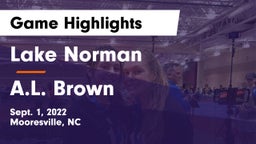 Lake Norman  vs A.L. Brown  Game Highlights - Sept. 1, 2022