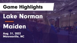 Lake Norman  vs Maiden  Game Highlights - Aug. 31, 2022