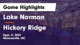 Lake Norman  vs Hickory Ridge  Game Highlights - Sept. 8, 2022