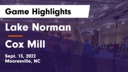 Lake Norman  vs Cox Mill  Game Highlights - Sept. 13, 2022
