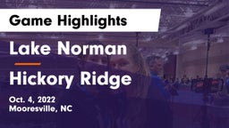 Lake Norman  vs Hickory Ridge  Game Highlights - Oct. 4, 2022