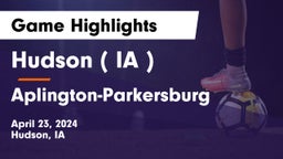 Hudson   ( IA ) vs Aplington-Parkersburg  Game Highlights - April 23, 2024