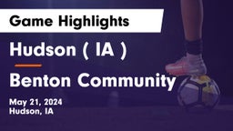 Hudson   ( IA ) vs Benton Community Game Highlights - May 21, 2024
