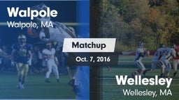 Matchup: Walpole  vs. Wellesley  2016