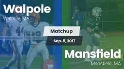 Matchup: Walpole  vs. Mansfield  2017