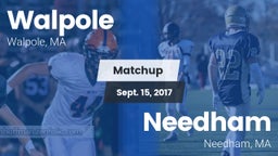 Matchup: Walpole  vs. Needham  2017