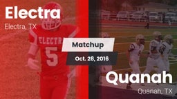 Matchup: Electra  vs. Quanah  2016