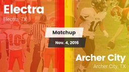 Matchup: Electra  vs. Archer City  2016