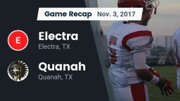 Recap: Electra  vs. Quanah  2017