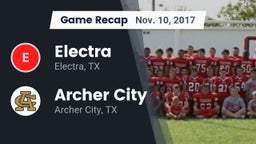 Recap: Electra  vs. Archer City  2017