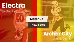 Matchup: Electra  vs. Archer City  2018