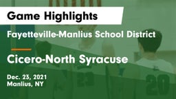 Fayetteville-Manlius School District  vs Cicero-North Syracuse  Game Highlights - Dec. 23, 2021