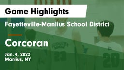 Fayetteville-Manlius School District  vs Corcoran  Game Highlights - Jan. 4, 2022