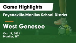 Fayetteville-Manlius School District  vs West Genesee  Game Highlights - Oct. 19, 2021