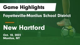 Fayetteville-Manlius School District  vs New Hartford  Game Highlights - Oct. 10, 2022