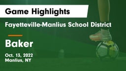 Fayetteville-Manlius School District  vs Baker  Game Highlights - Oct. 13, 2022