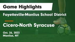Fayetteville-Manlius School District  vs Cicero-North Syracuse  Game Highlights - Oct. 26, 2022