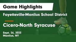 Fayetteville-Manlius School District  vs Cicero-North Syracuse  Game Highlights - Sept. 26, 2023