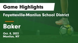 Fayetteville-Manlius School District  vs Baker  Game Highlights - Oct. 8, 2022