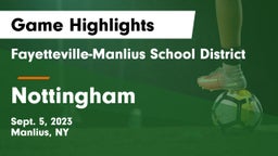 Fayetteville-Manlius School District  vs Nottingham  Game Highlights - Sept. 5, 2023