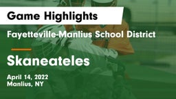 Fayetteville-Manlius School District  vs Skaneateles  Game Highlights - April 14, 2022