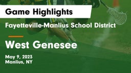 Fayetteville-Manlius School District  vs West Genesee  Game Highlights - May 9, 2023