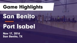 San Benito  vs Port Isabel  Game Highlights - Nov 17, 2016