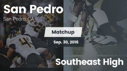 Matchup: San Pedro High vs. Southeast High 2016